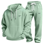 Waffle-Knit Performance Hoodie Jogger Set - Clearance Sale