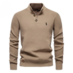 L.R Premium Knit Henley Sweater || Clearance Sale