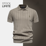 L.R Exclusive Men's Textured Knit Polo Shirt
