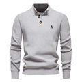 L.R Premium Knit Henley Sweater || Clearance Sale