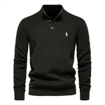 L.R Premium Knit Henley Sweater || Clearance Sale