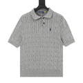 Spurs Knitted Polo Shirt Gray
