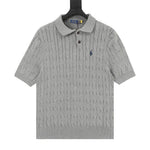 Spurs Knitted Polo Shirt Gray