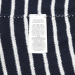 Pony Logo Striped Knitted Polo Shirt Navy/White