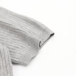 Pony Lapel Striped Polo Shirt Gray