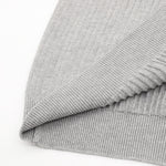 Pony Lapel Striped Polo Shirt Gray