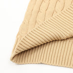 Cable-Knit Crewneck Sweater Camel