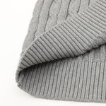Cable-Knit Crewneck Sweater Gray