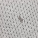 Pony Lapel Striped Polo Shirt Gray