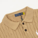 Spurs Knitted Polo Shirt Camel