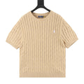 Cable-Knit Crewneck Sweater Camel