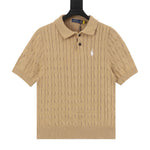 Spurs Knitted Polo Shirt Camel