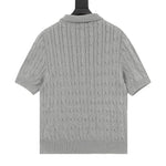 Spurs Knitted Polo Shirt Gray
