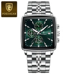 POEDAGAR Prestige Square Chronograph Watch