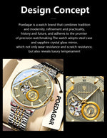 POEDAGAR Prestige Skeleton Automatic Watch