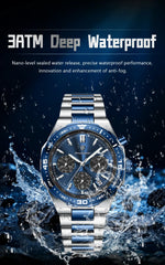 POEDAGAR Chrono Steel Watch