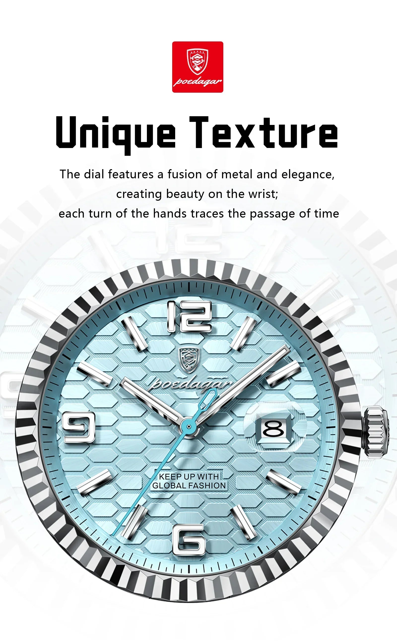POEDAGAR Royal Steel Watch
