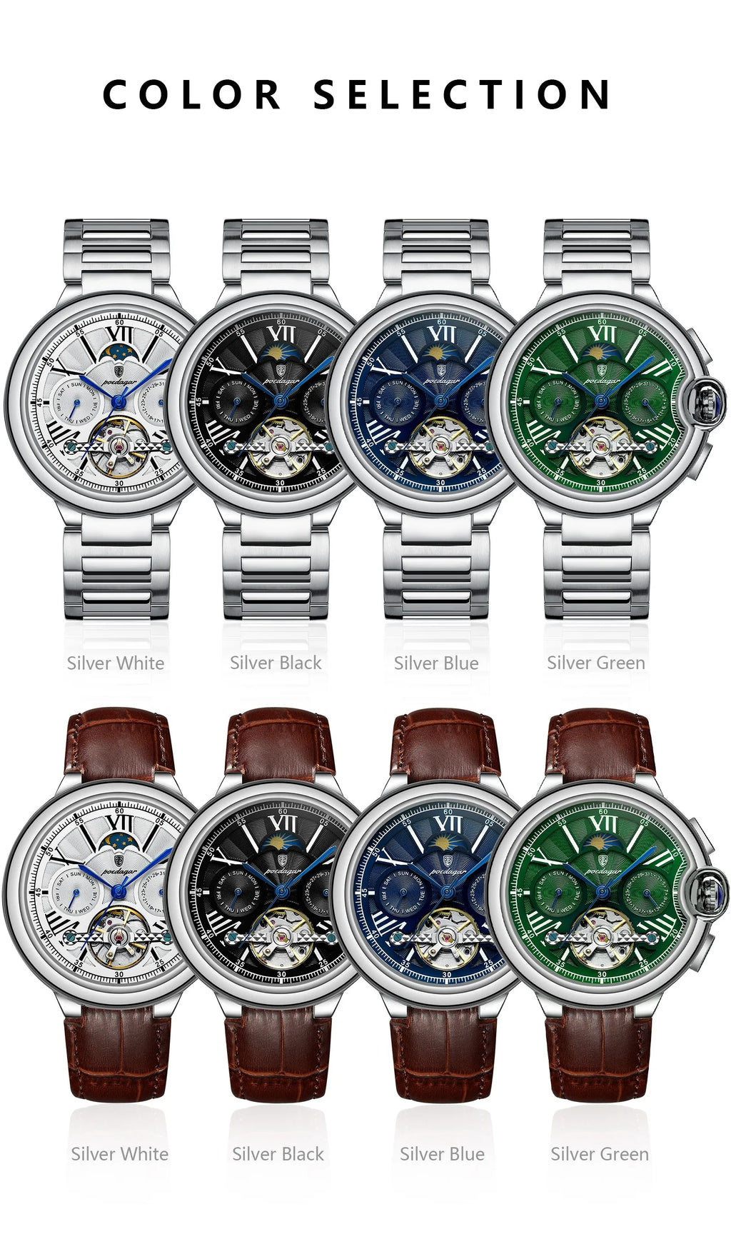POEDAGAR Royal Automatic Watch