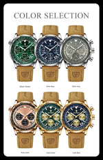 POEDAGAR Chrono Leather Watch