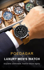 POEDAGAR Classic Chronograph Watch