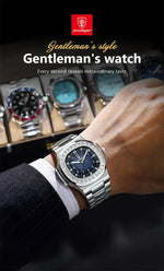 POEDAGAR Luxury Steel Watch