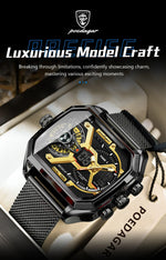 POEDAGAR Tactical Dual Display Chronograph Watch