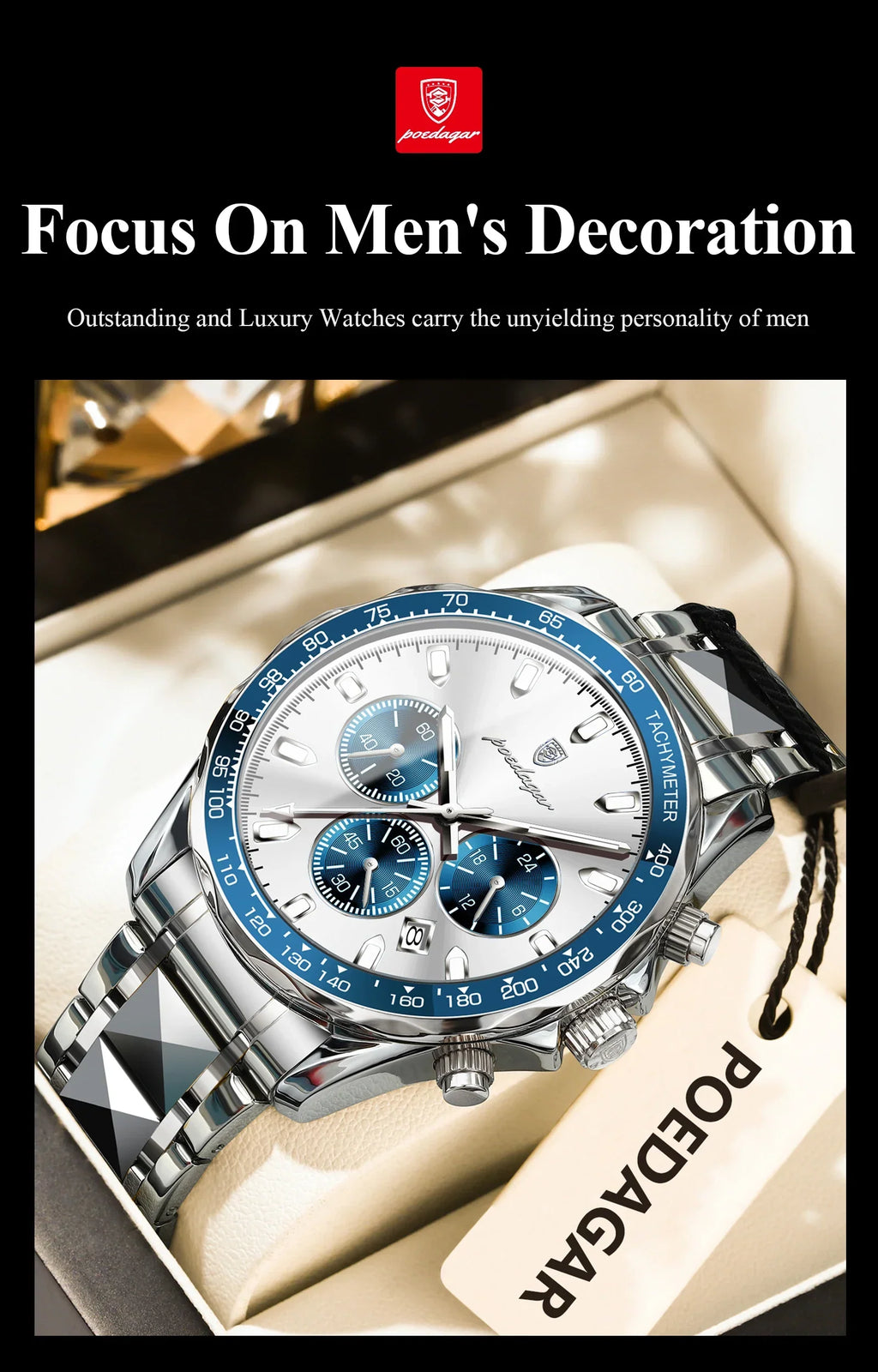 POEDAGAR Vertex Chrono Watch