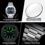 POEDAGAR Royal Square Watch