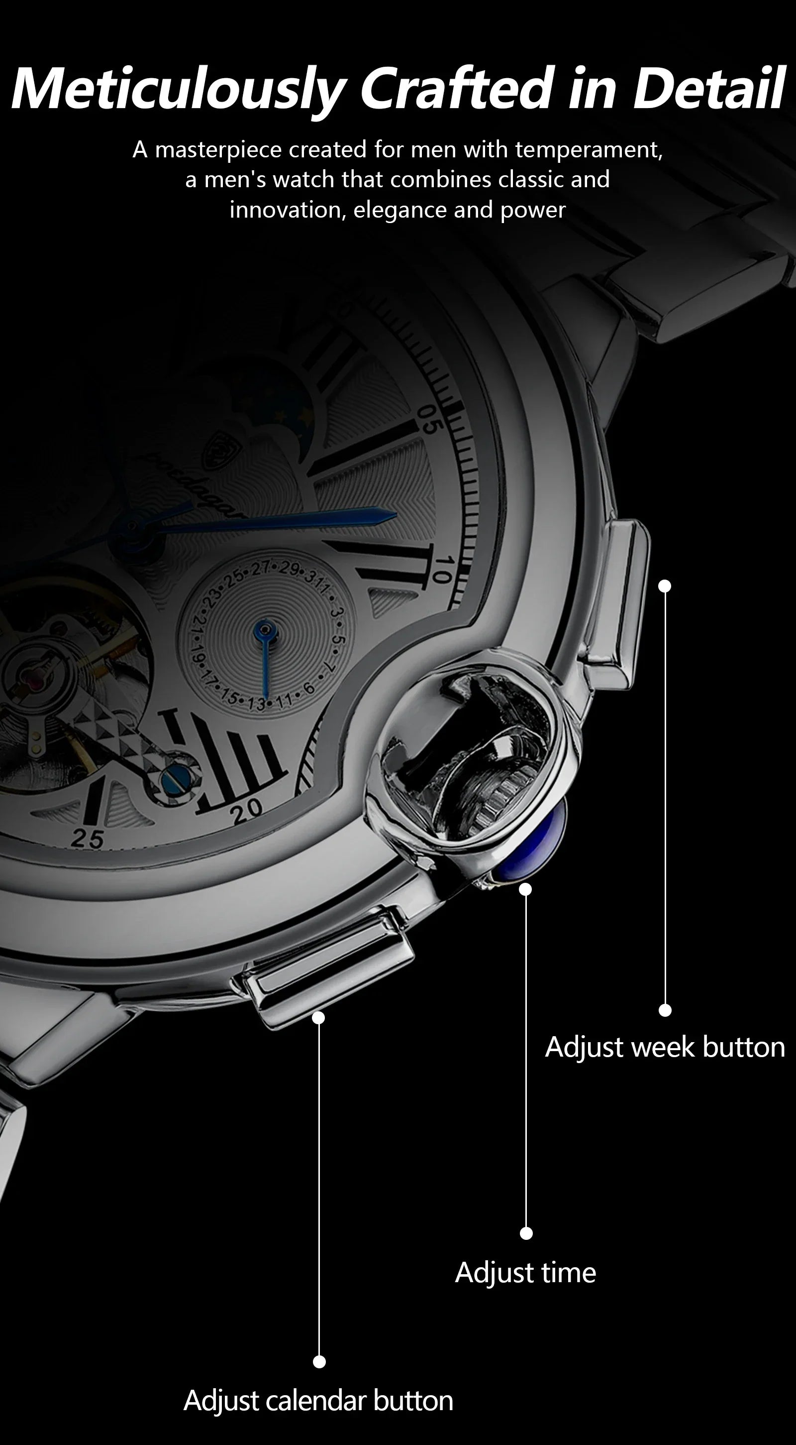 POEDAGAR Royal Automatic Watch