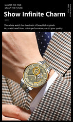 POEDAGAR Prestige Skeleton Automatic Watch