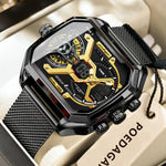 POEDAGAR Tactical Dual Display Chronograph Watch