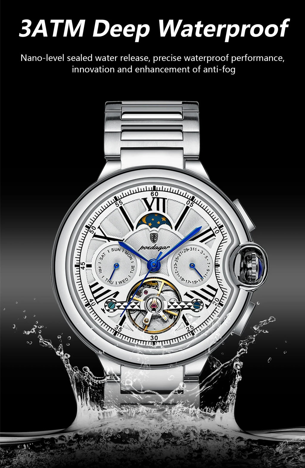 POEDAGAR Royal Automatic Watch