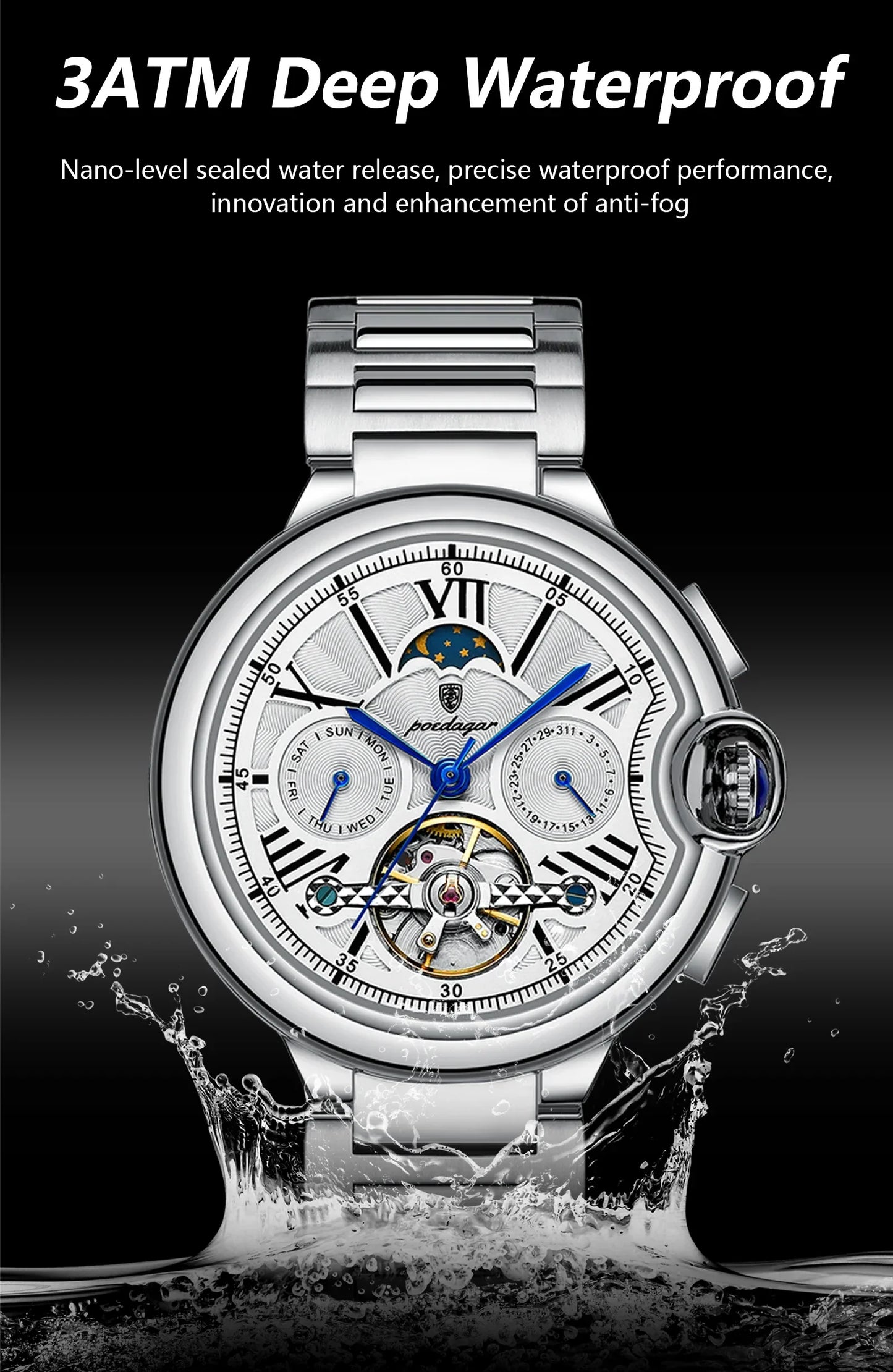 POEDAGAR Royal Automatic Watch