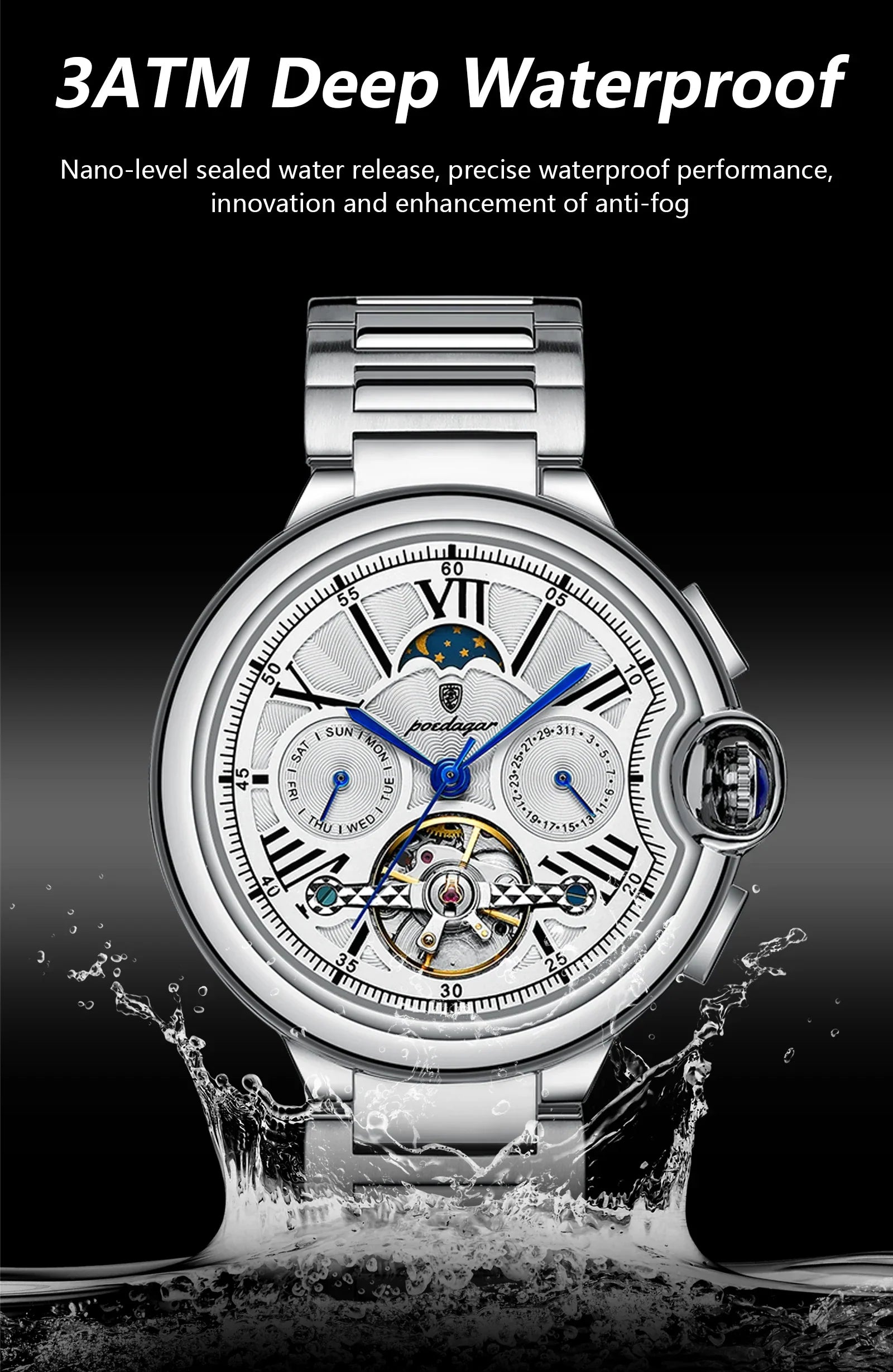 POEDAGAR Royal Automatic Watch