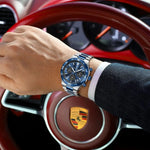 POEDAGAR Chrono Steel Watch