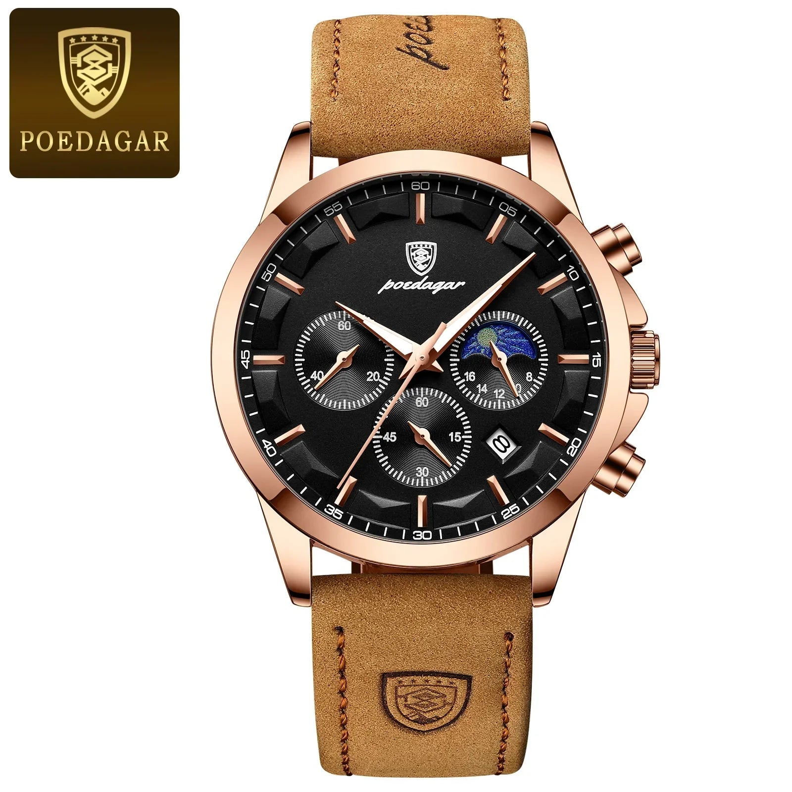POEDAGAR Vanguard Chronograph Watch
