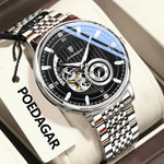 POEDAGAR Prestige Skeleton Automatic Watch