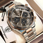 POEDAGAR Chrono Steel Watch