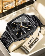 POEDAGAR Prestige Square Chronograph Watch