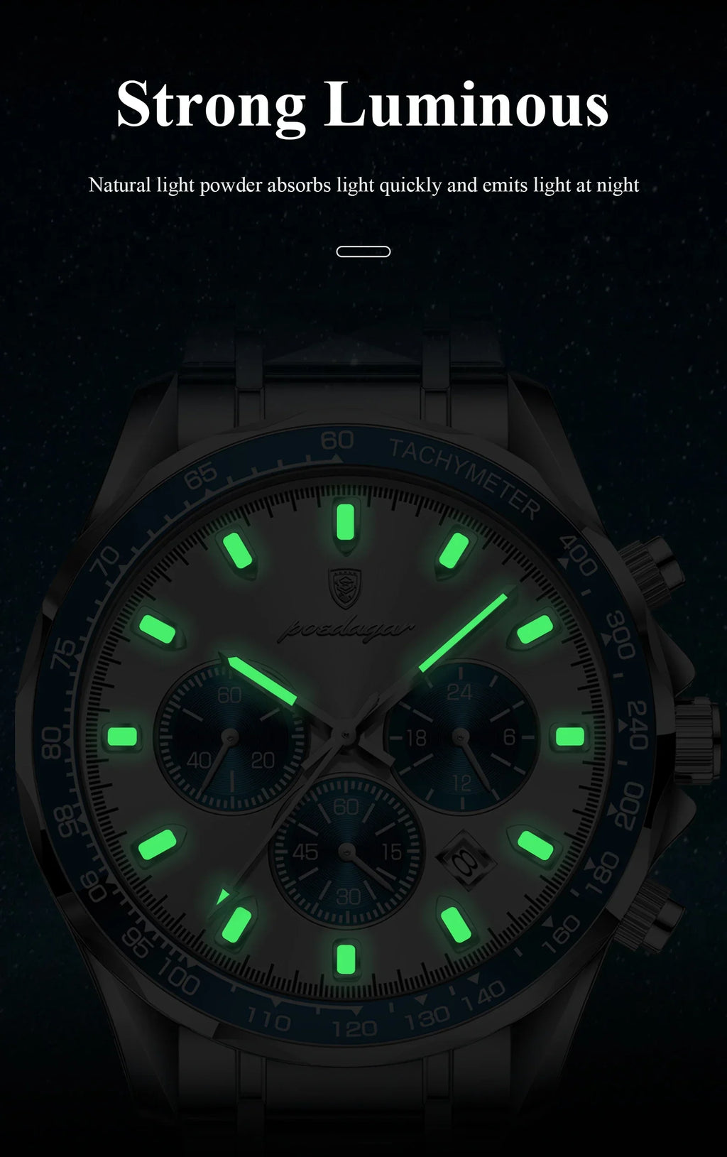 POEDAGAR Vertex Chrono Watch