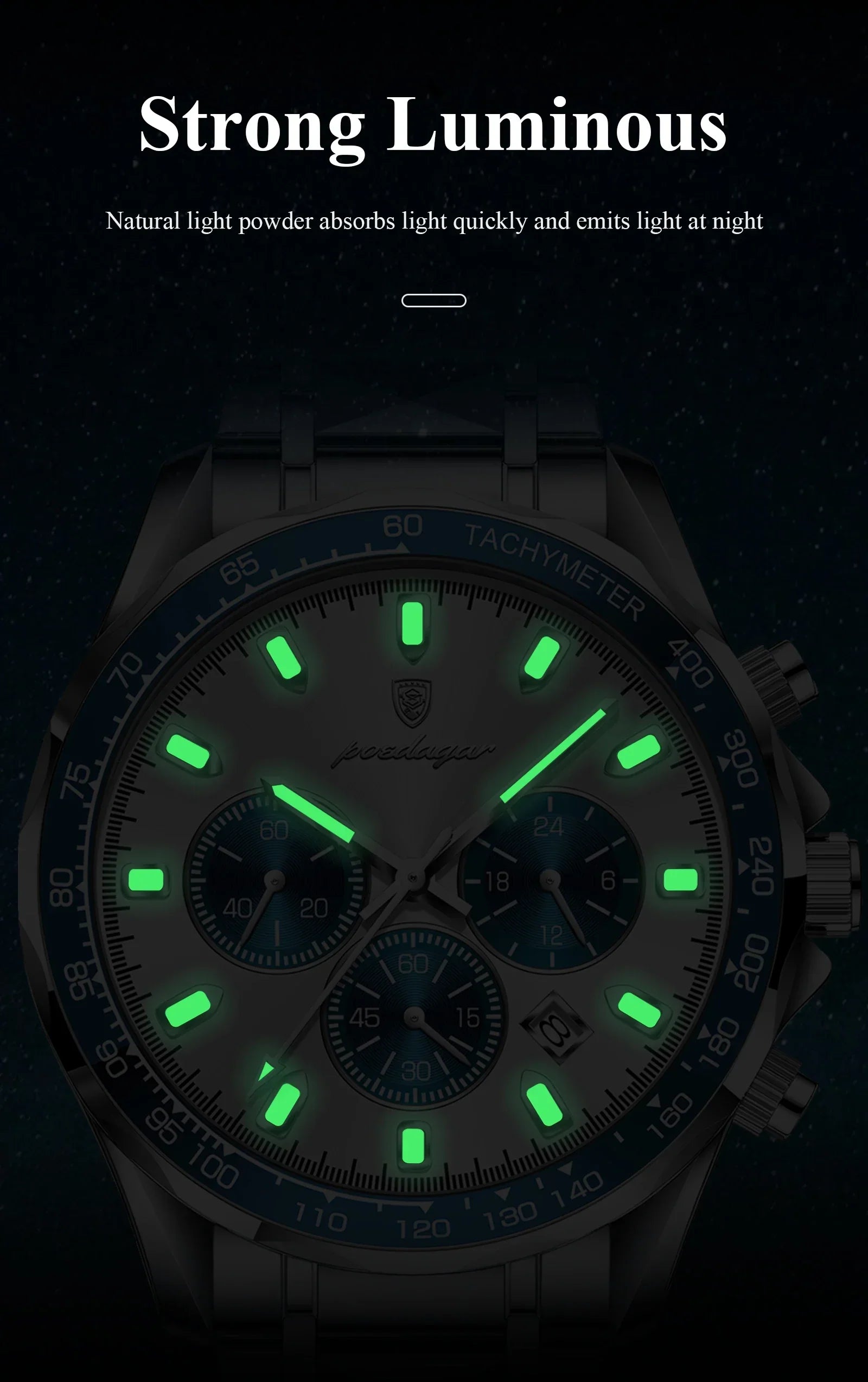 POEDAGAR Vertex Chrono Watch