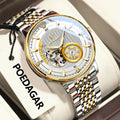 POEDAGAR Prestige Skeleton Automatic Watch