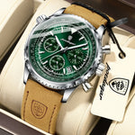 POEDAGAR Chrono Leather Watch