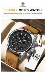 POEDAGAR Classic Chronograph Watch