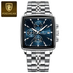 POEDAGAR Prestige Square Chronograph Watch