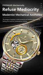 POEDAGAR Prestige Skeleton Automatic Watch