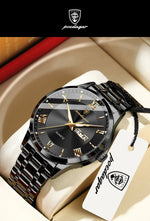 POEDAGAR Classic Day-Date Watch