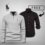 L.R Style & Comfort Premium – Half-Zip Jumper + FREE Classic Shirt