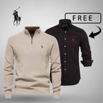 L.R Style & Comfort Premium – Half-Zip Jumper + FREE Classic Shirt
