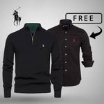 L.R Style & Comfort Premium – Half-Zip Jumper + FREE Classic Shirt